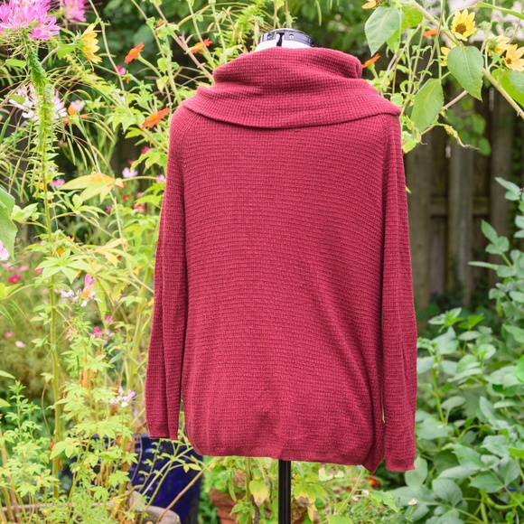 Soft Joie Designer Oversize Cowlneck Sweater, Rich Rust Red - Picture 3 of 5
